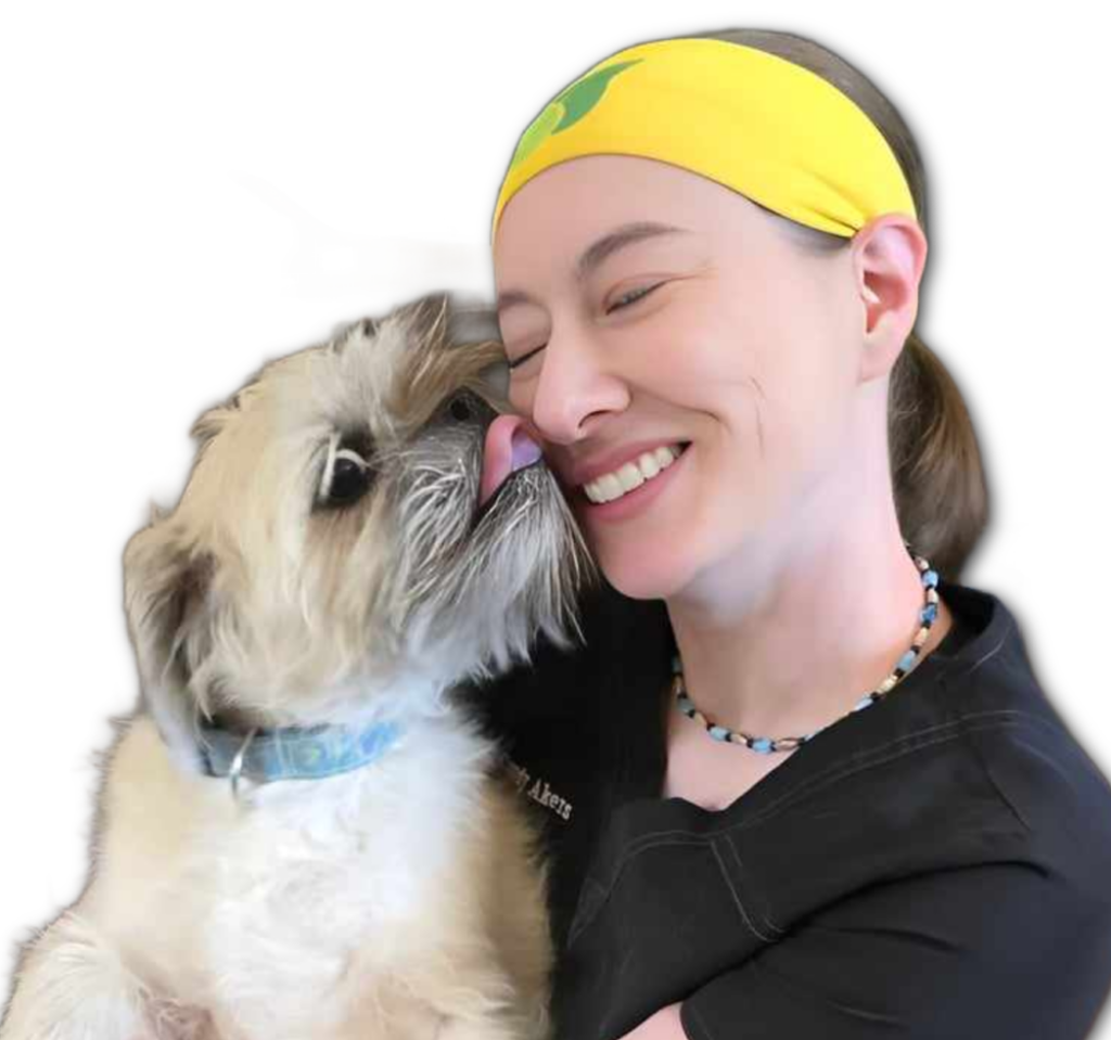 Dr. Candy Akers, DVM with her dog