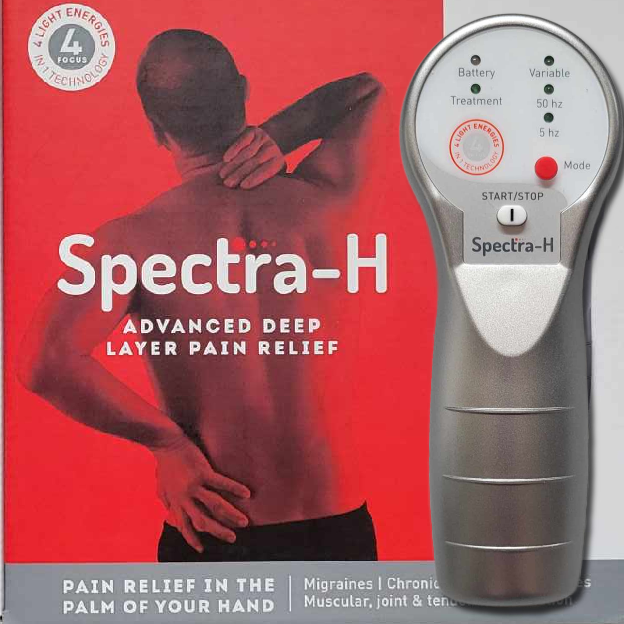 Spectra H retail box beside the handheld device